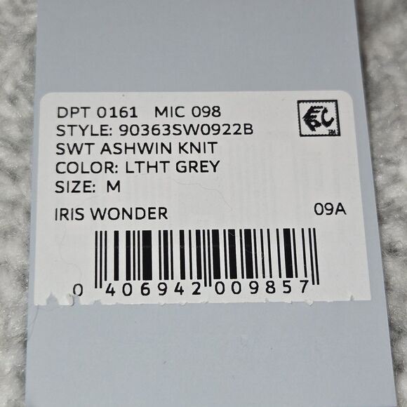 Antonio‎ Melani NWT Light Heather Gray Ashwin Knit Sweater Size M Chunky Cropped - Picture 10 of 10